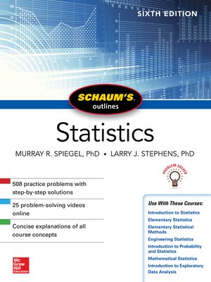 cover image of Schaum's Outline of Statistics